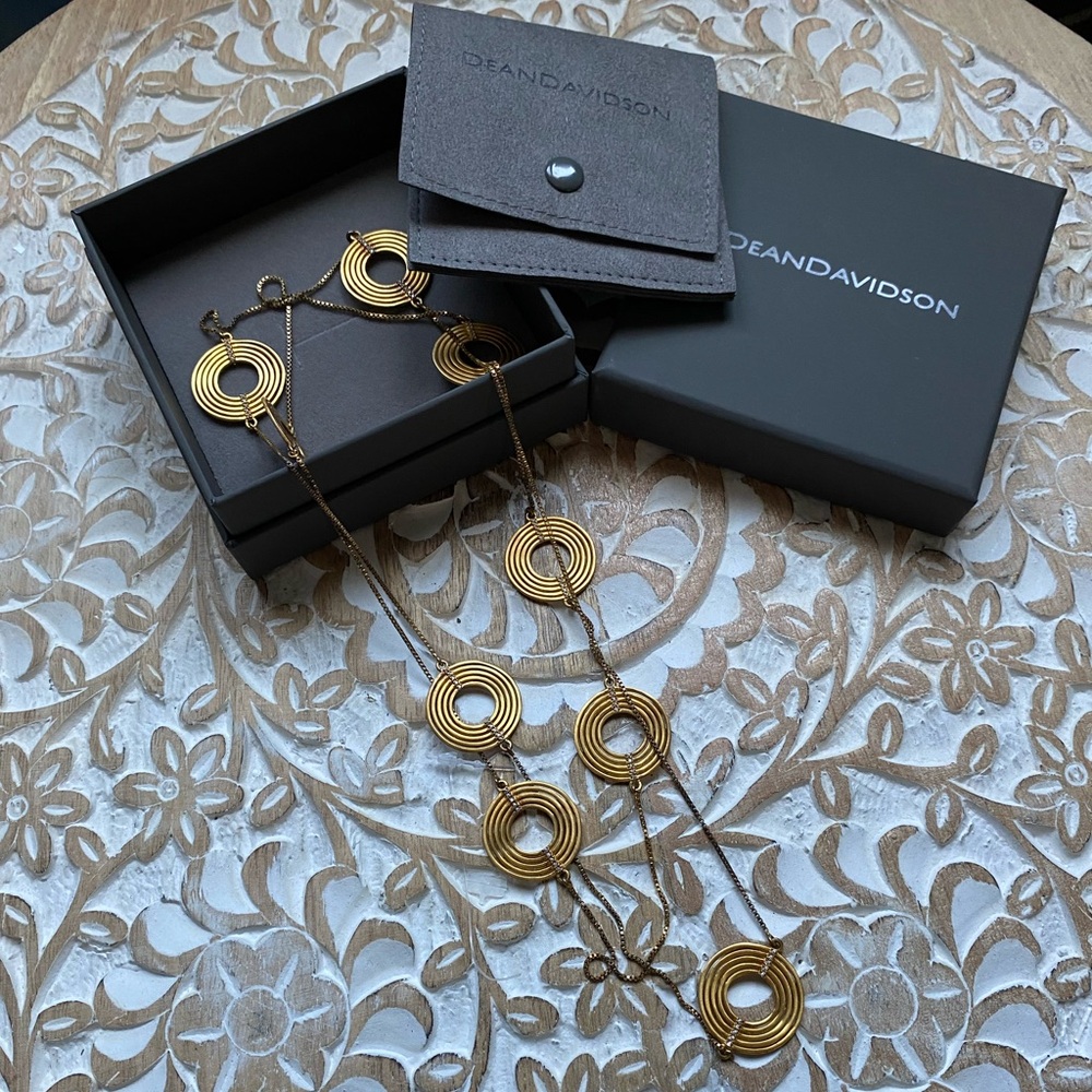 Dean Davidson Gold Plated Core Zaha Embellished Charm  Necklace